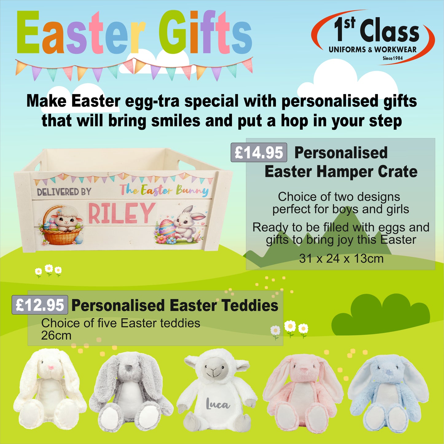 Personalised Easter Hamper Crate