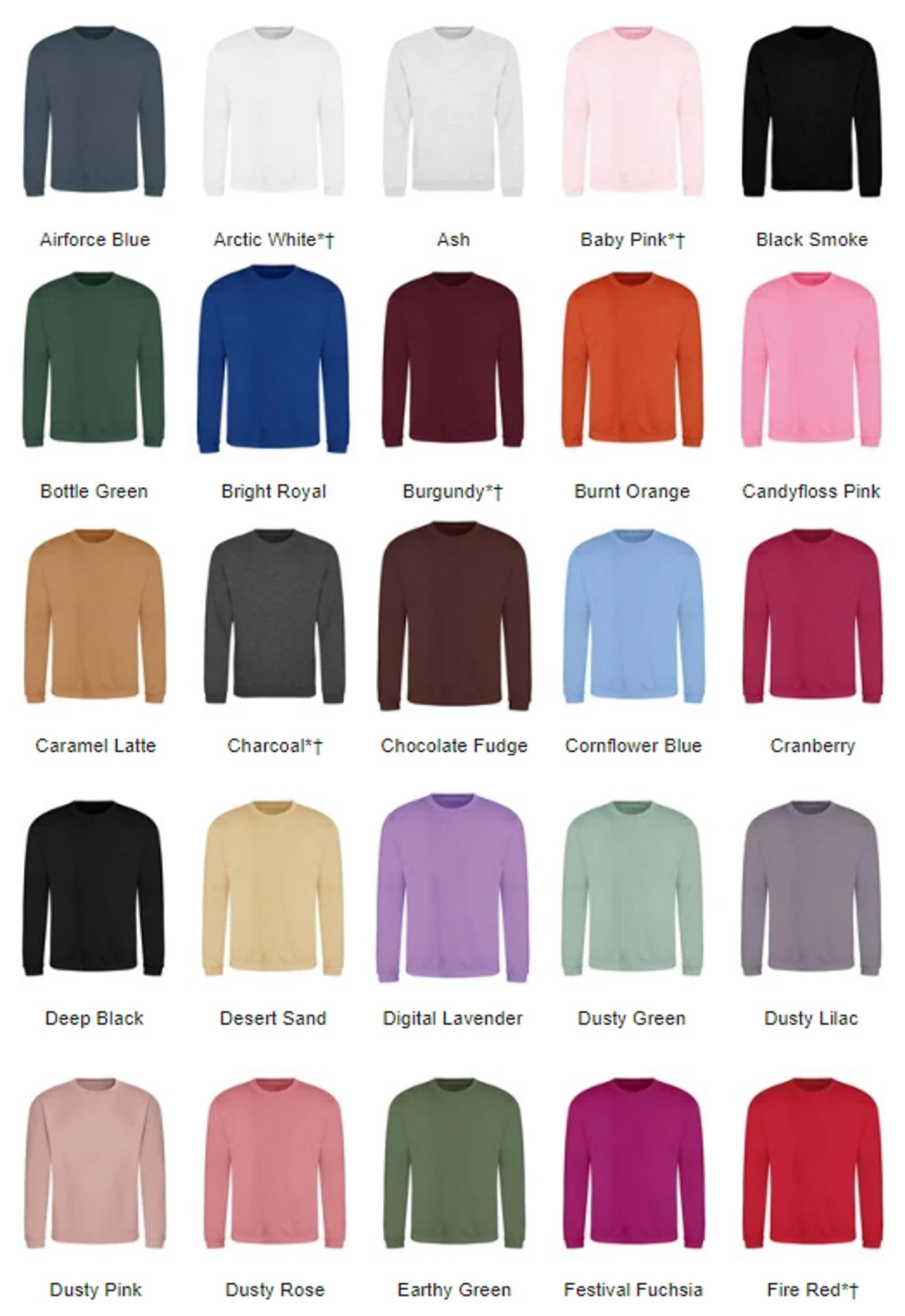 AWDis JH030 Crew Neck Sweatshirt