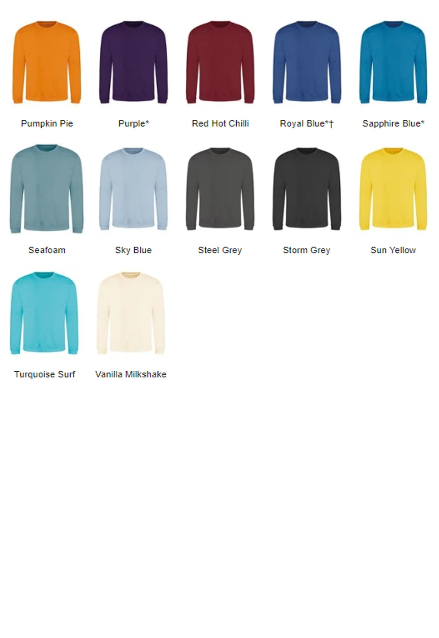 AWDis JH030 Crew Neck Sweatshirt
