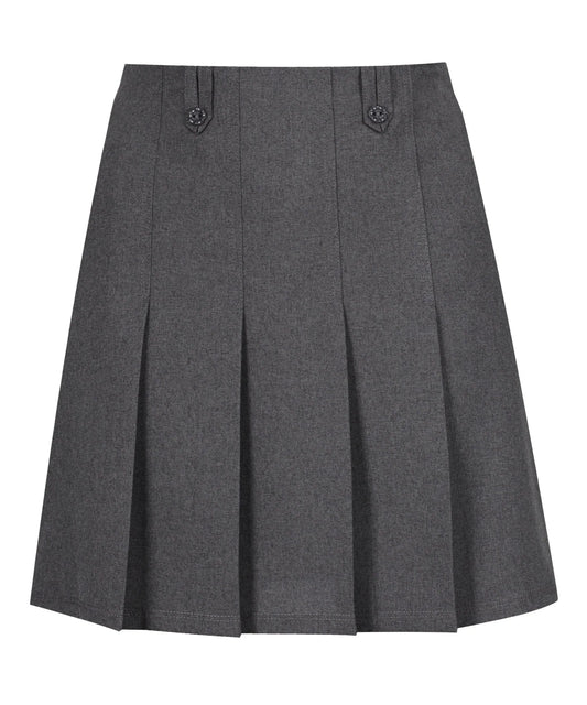 Junior Skirt - Flower Button - Grey