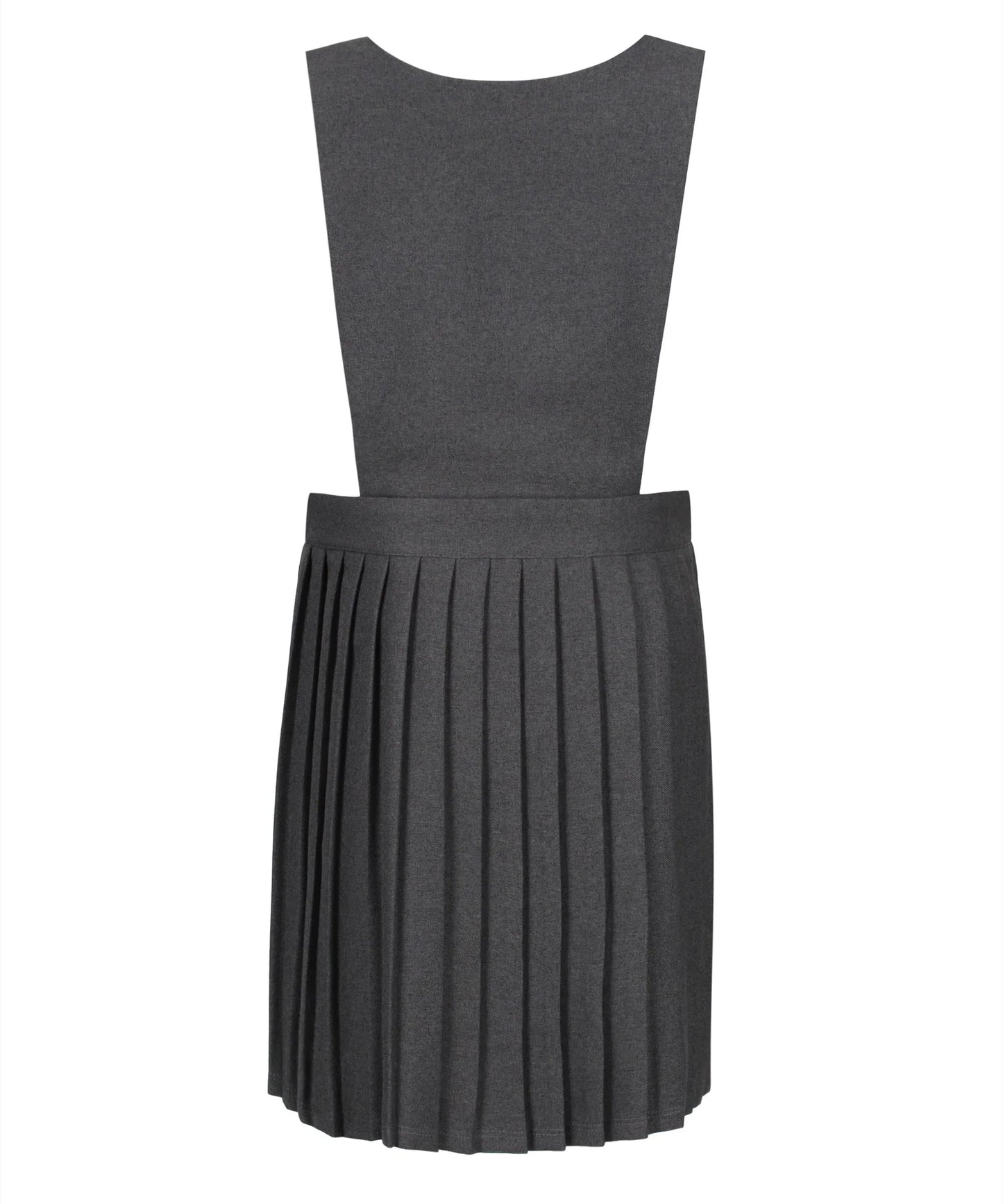 PIN112R Pinafore - Pleated Wrap with Lined Bib - Grey
