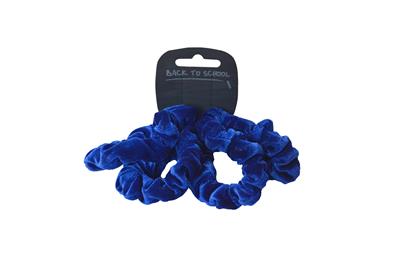 Velvet Scrunchies (4Pk) - Hair Accessories Set - Royal