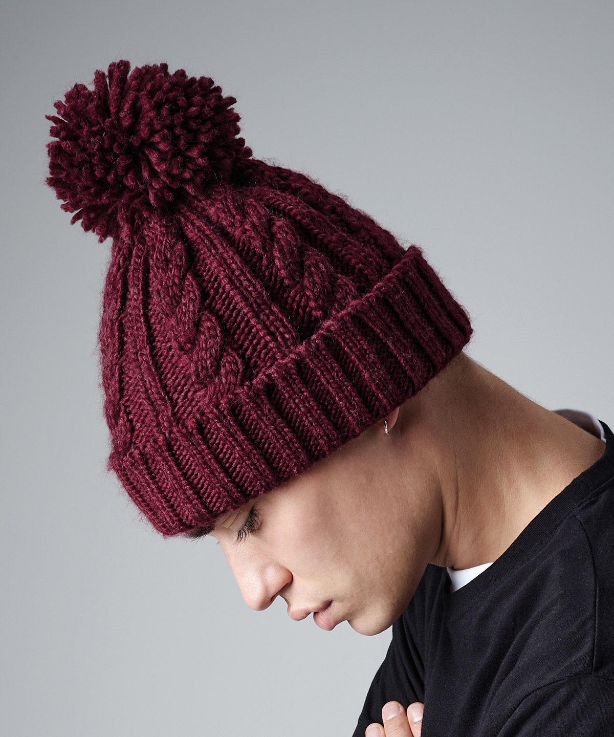 Beechfield BC480 Cable Knit Melange Beanie