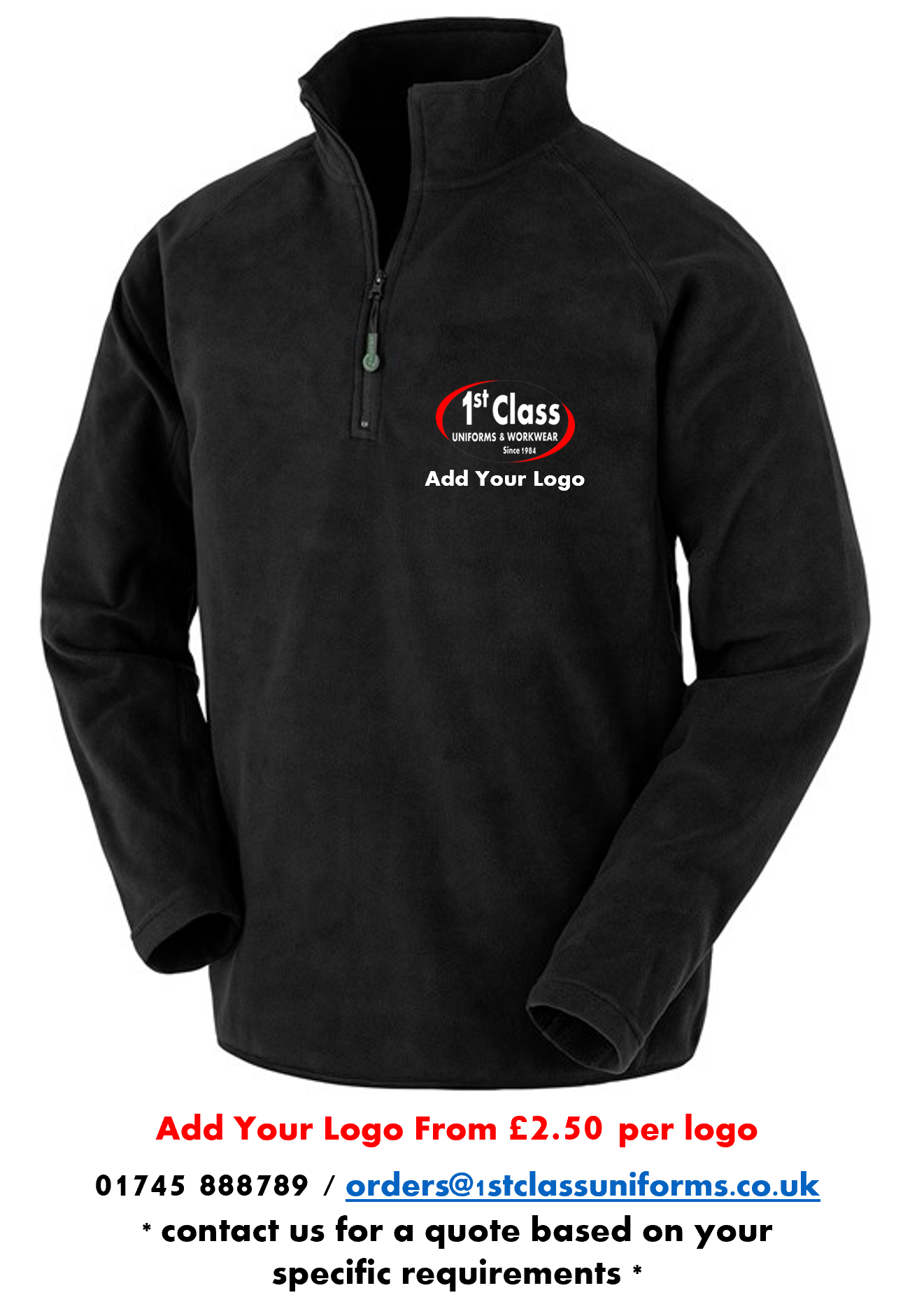 Result R905X 1/4 Zip Fleece (100% Recycled Material)
