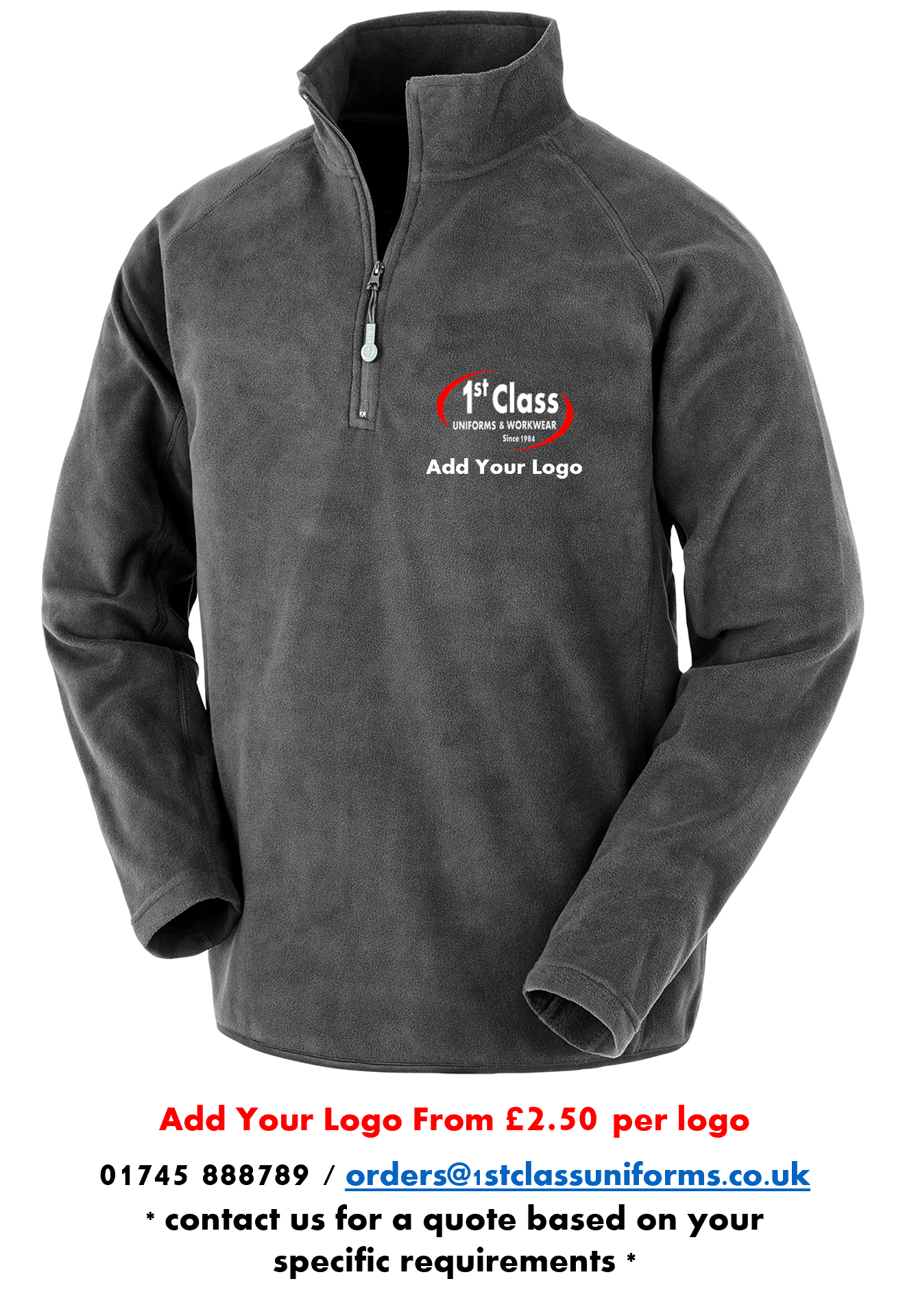 Result R905X 1/4 Zip Fleece (100% Recycled Material)