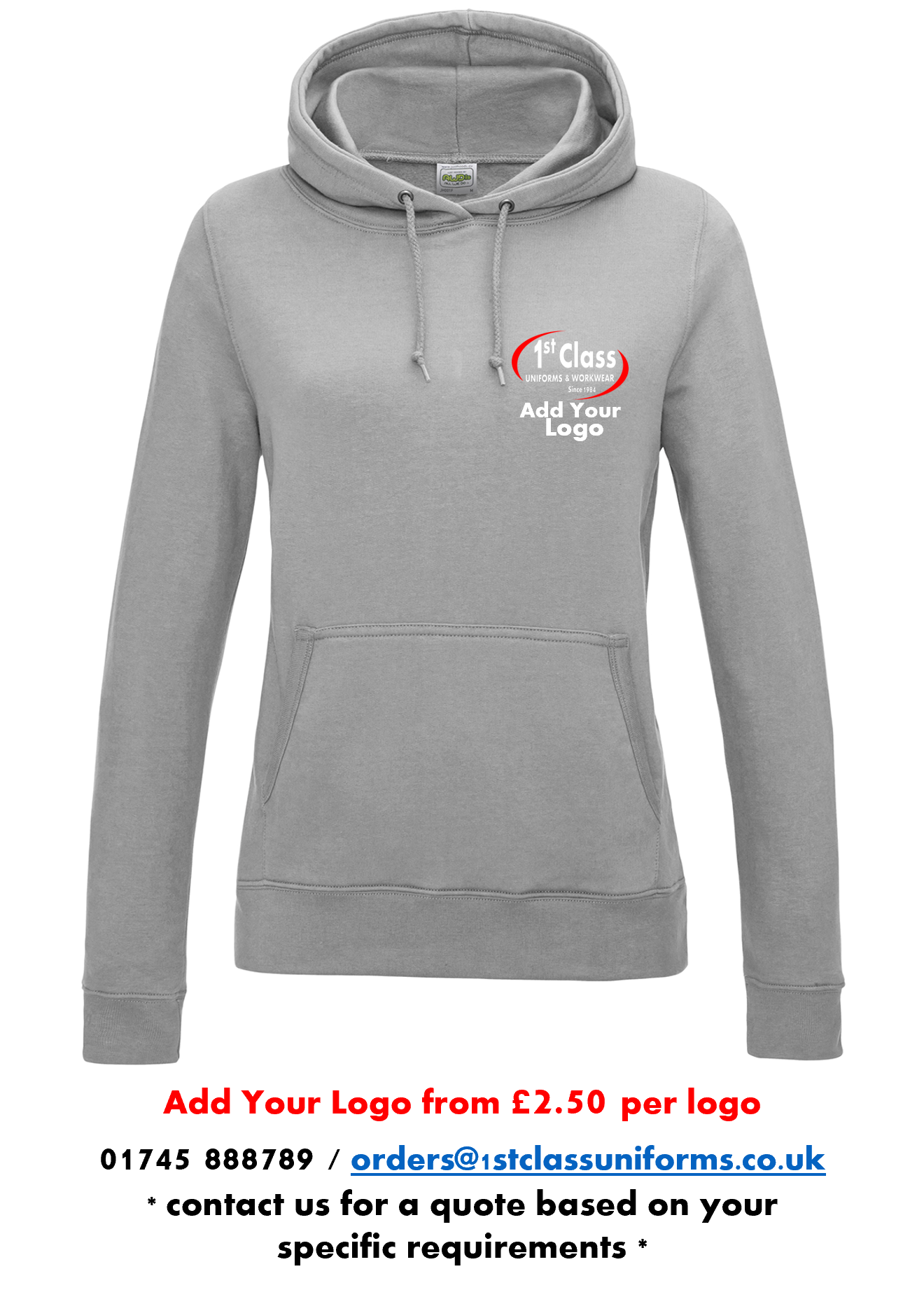 AWDis JH01F Women's Classic Hoodie