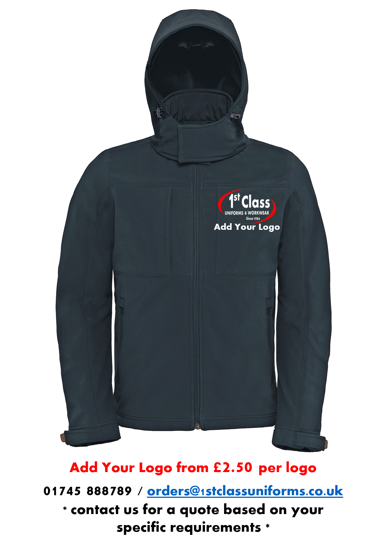 B&C BA630 Hooded Waterproof Softshell Jacket