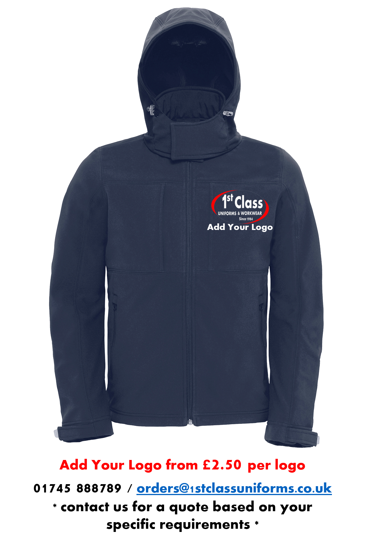 B&C BA630 Hooded Waterproof Softshell Jacket