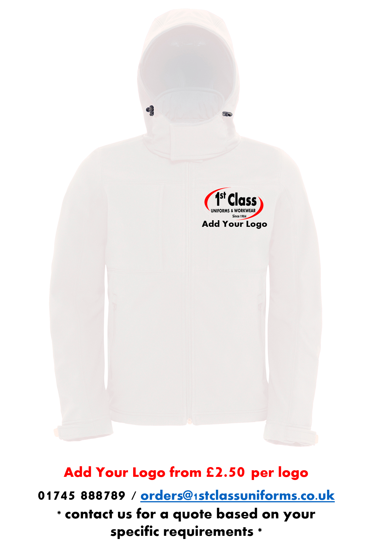 B&C BA630 Hooded Waterproof Softshell Jacket