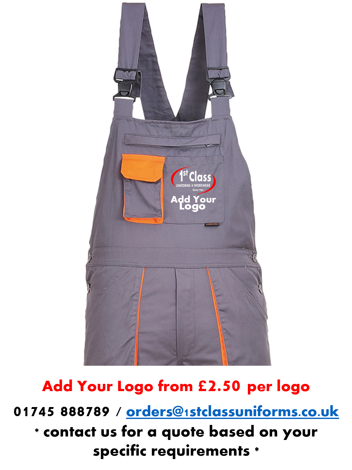 Portwest TX12 Texo Constrast Bib & Brace