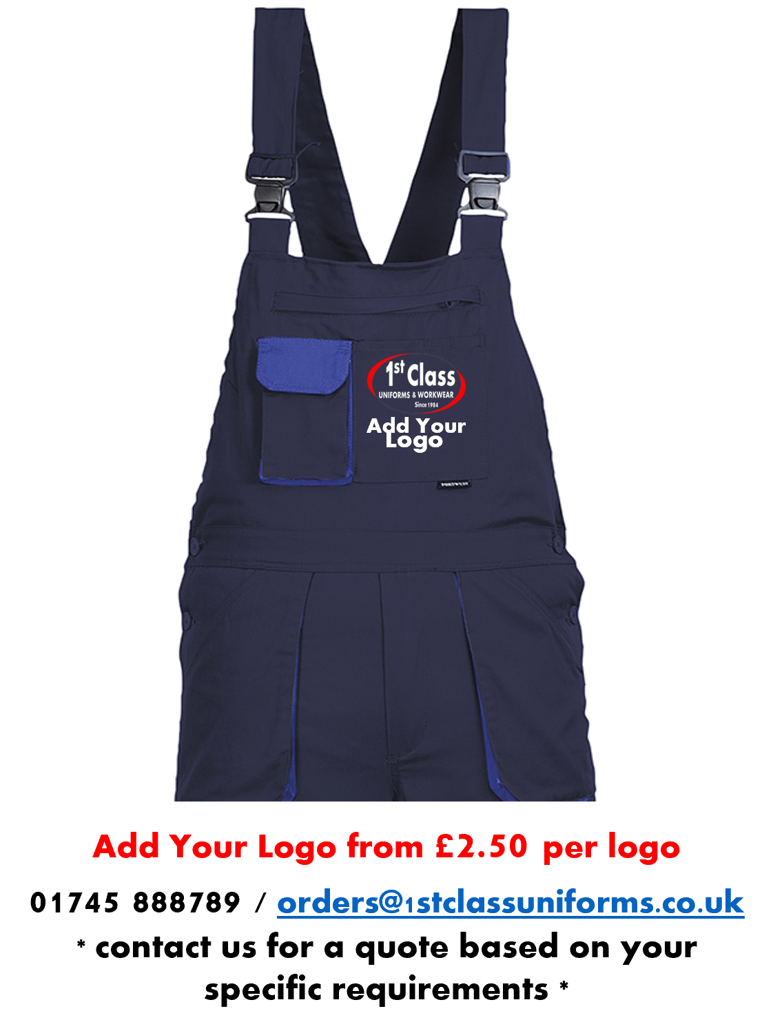 Portwest TX12 Texo Constrast Bib & Brace