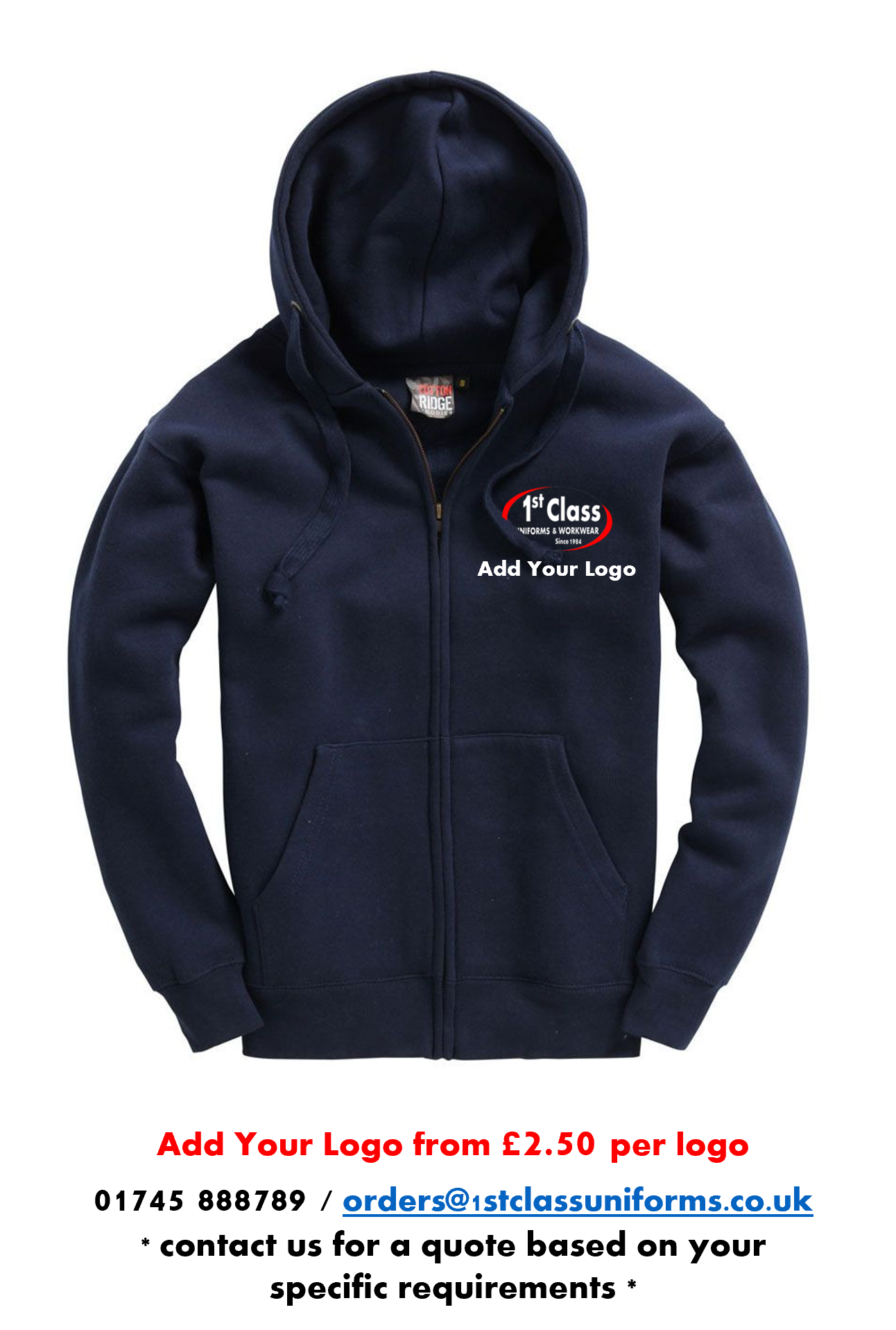 Cotton Ridge W88 Premium Heavyweight Zip Hoodie