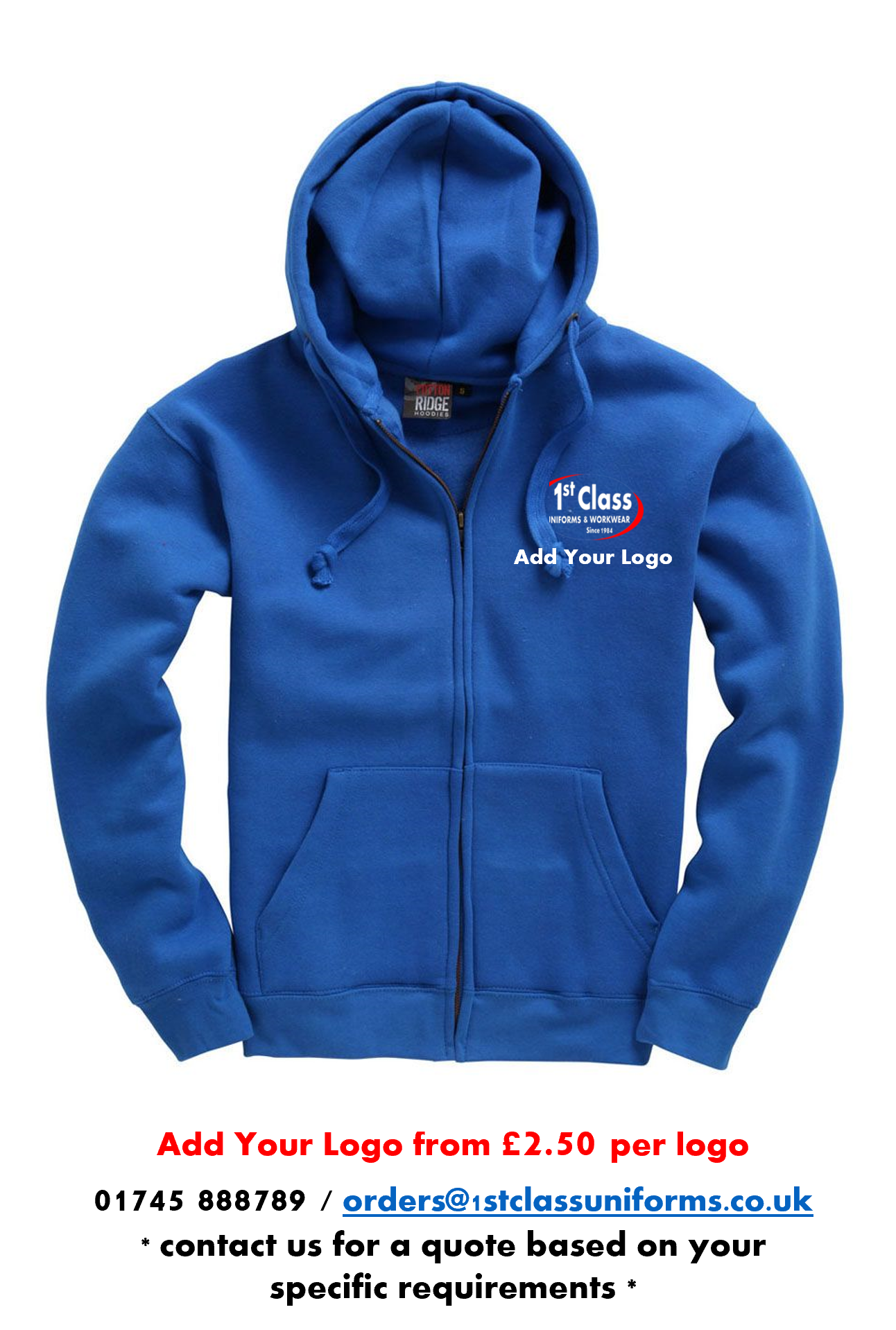Cotton Ridge W88 Premium Heavyweight Zip Hoodie