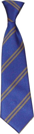 Ysgol Cefn Meiriadog Tie (Elastic) Royal & Gold