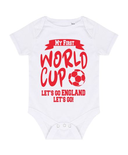 England My First Football World Cup Baby Bodysuit – 1st Class