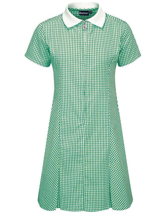 Summer Dress - Avon Corded Gingham Style - Green