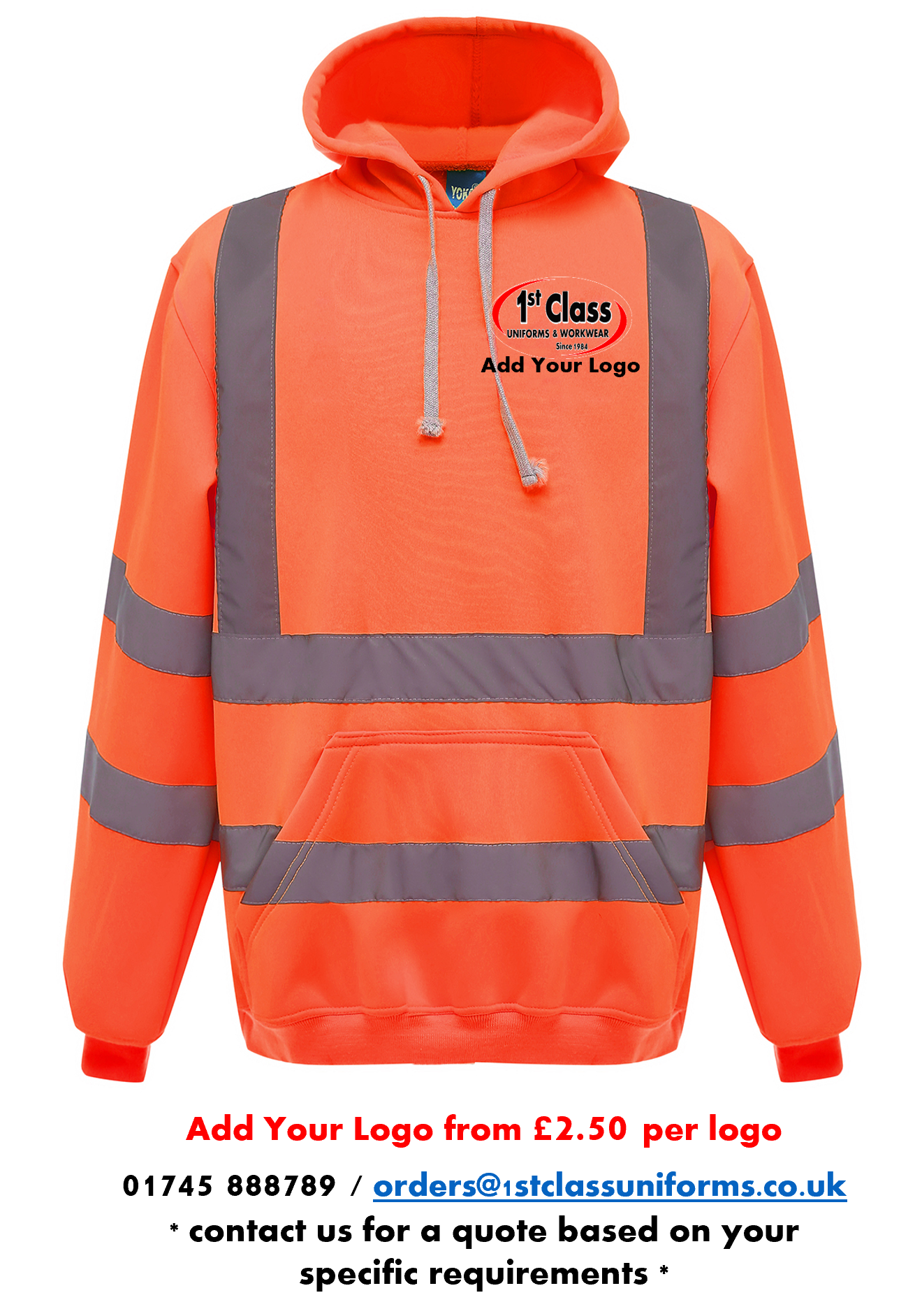 YOKO HVK05 Hi-Vis Hoodie