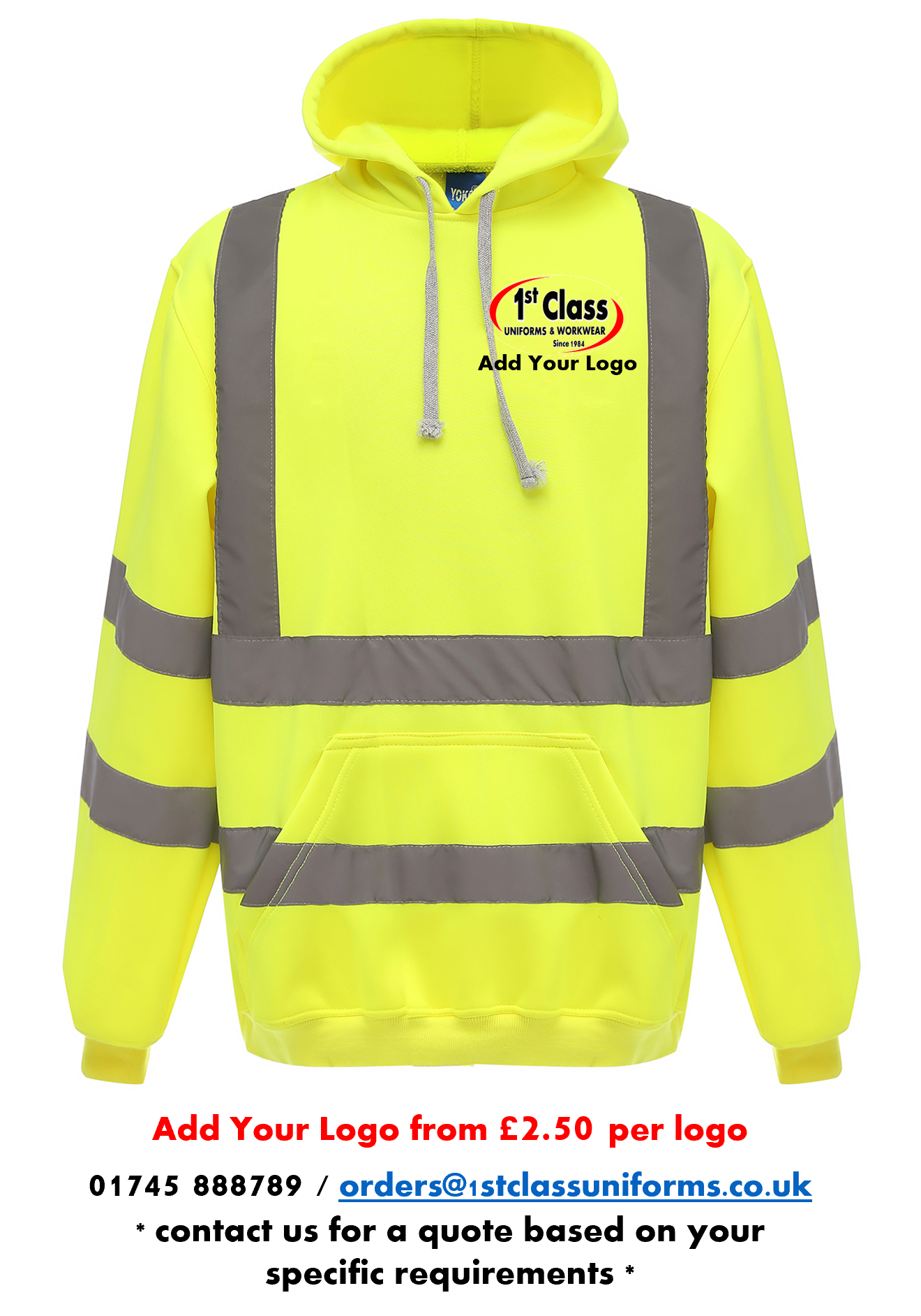 YOKO HVK05 Hi-Vis Hoodie