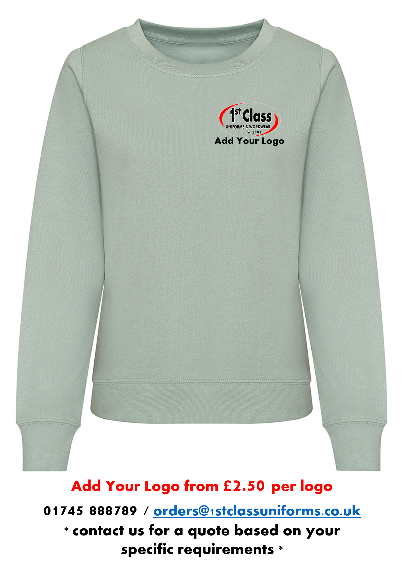 AWDis JH30F Women's Crew Neck Sweatshirt