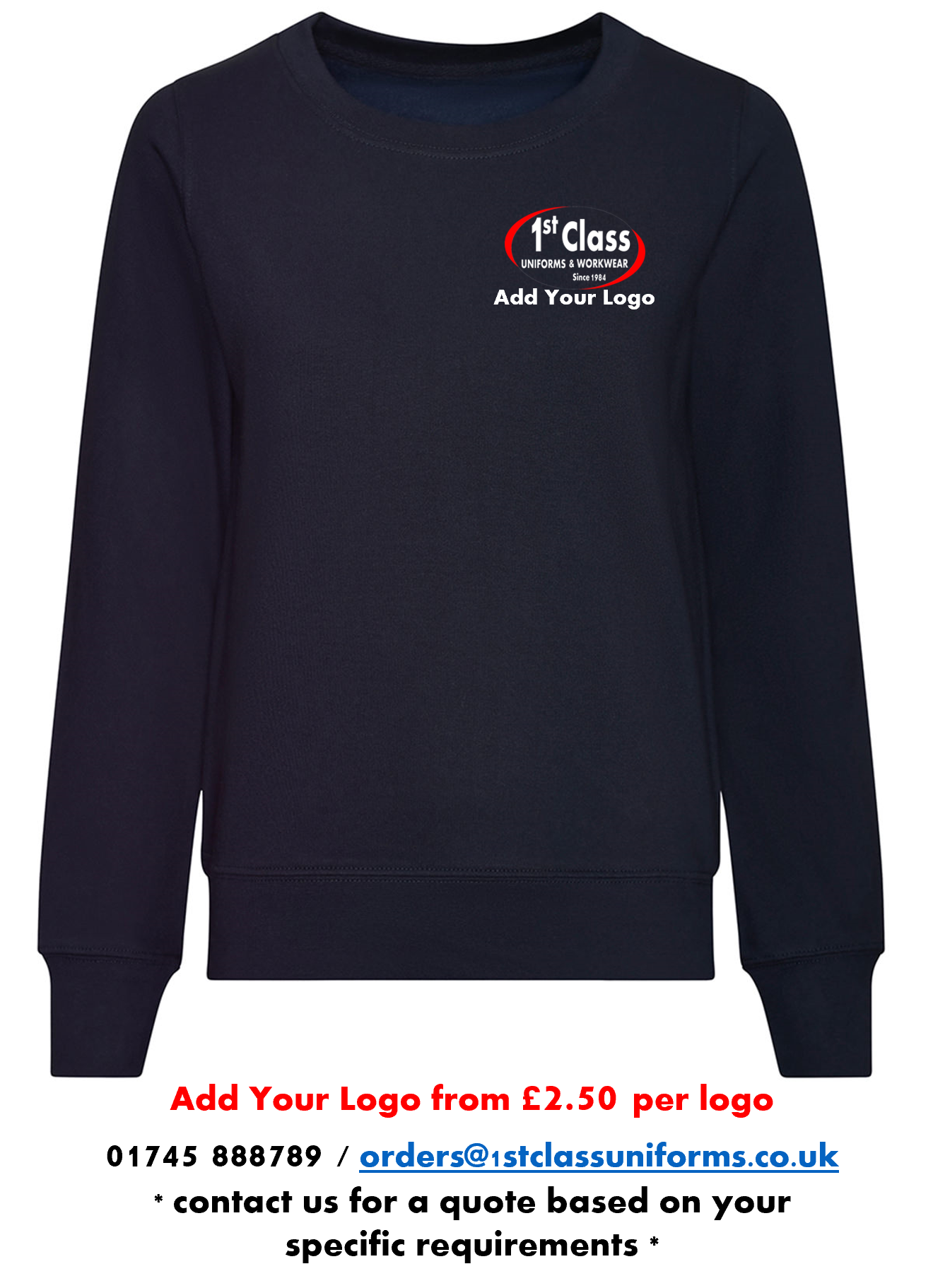 AWDis JH30F Women's Crew Neck Sweatshirt