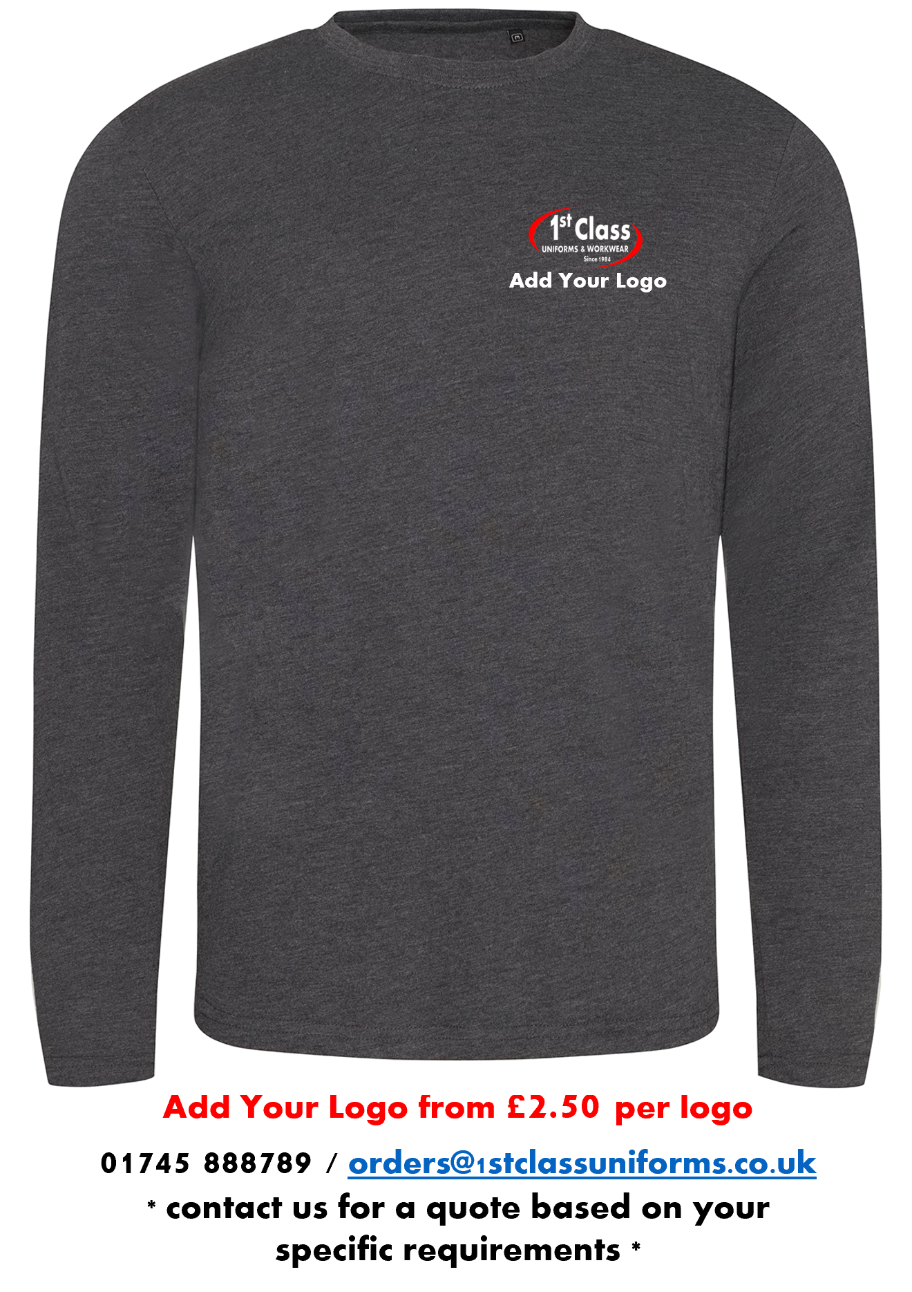 AWDis JT002 Triblend Long Sleeve T-Shirt
