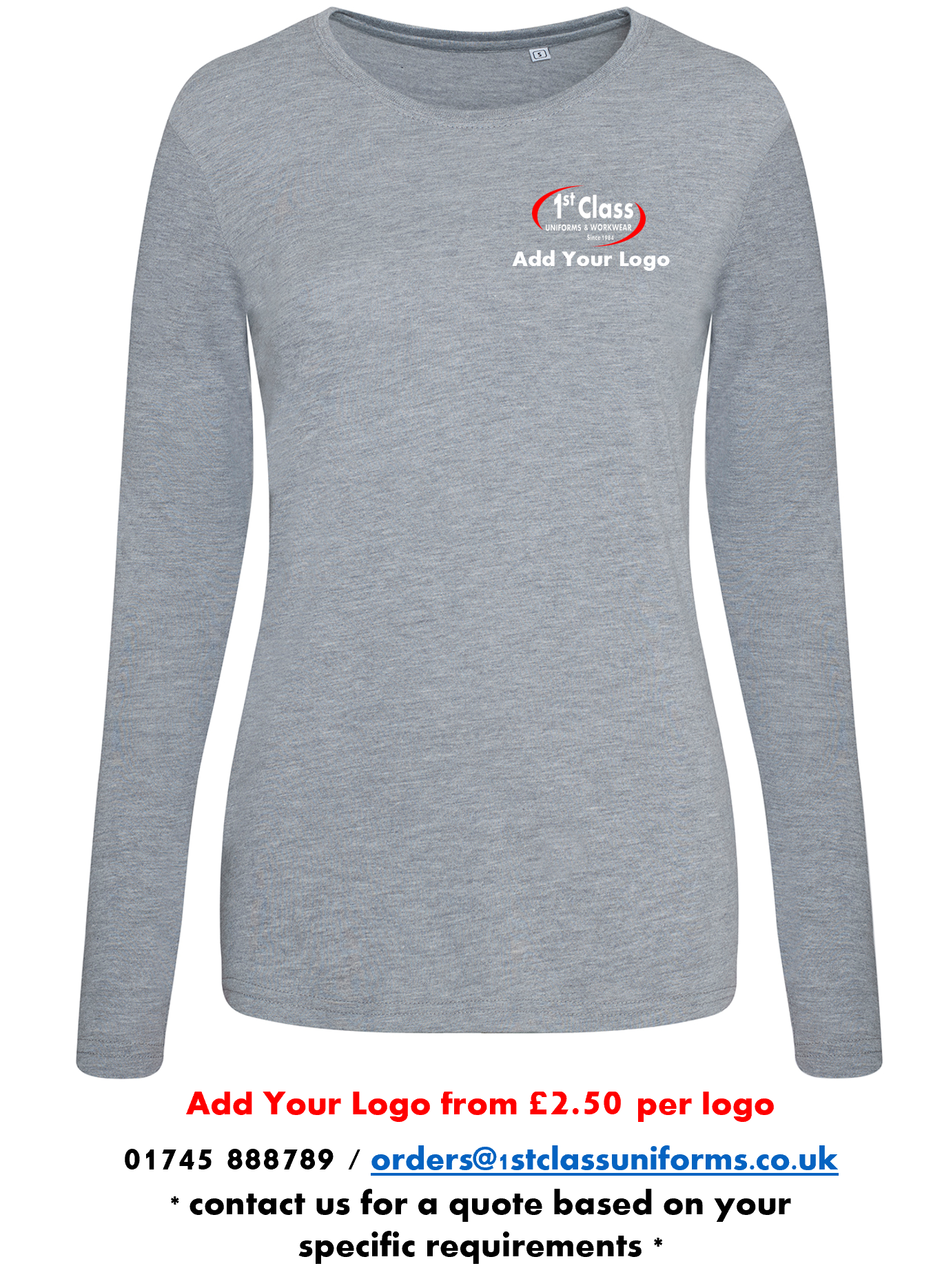 AWDis JT02F Women's Triblend Long Sleeve T-Shirt