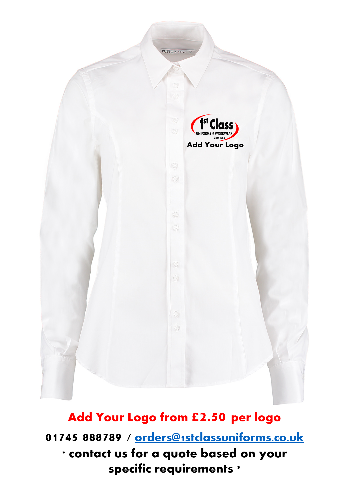 Kustom Kit KK388 Women's City Business Long Sleeve Blouse
