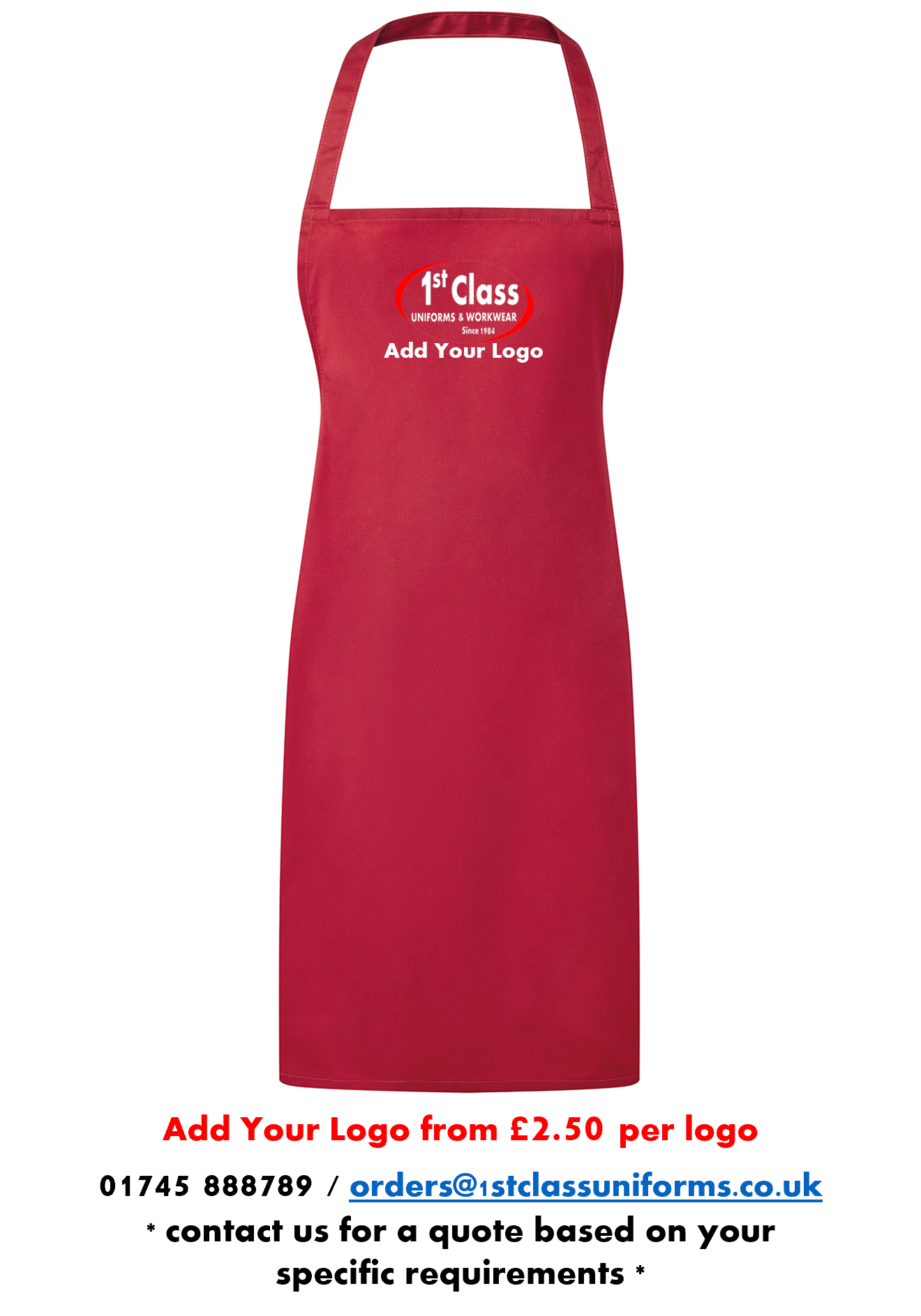 Premier PR165 Essential Bib Apron