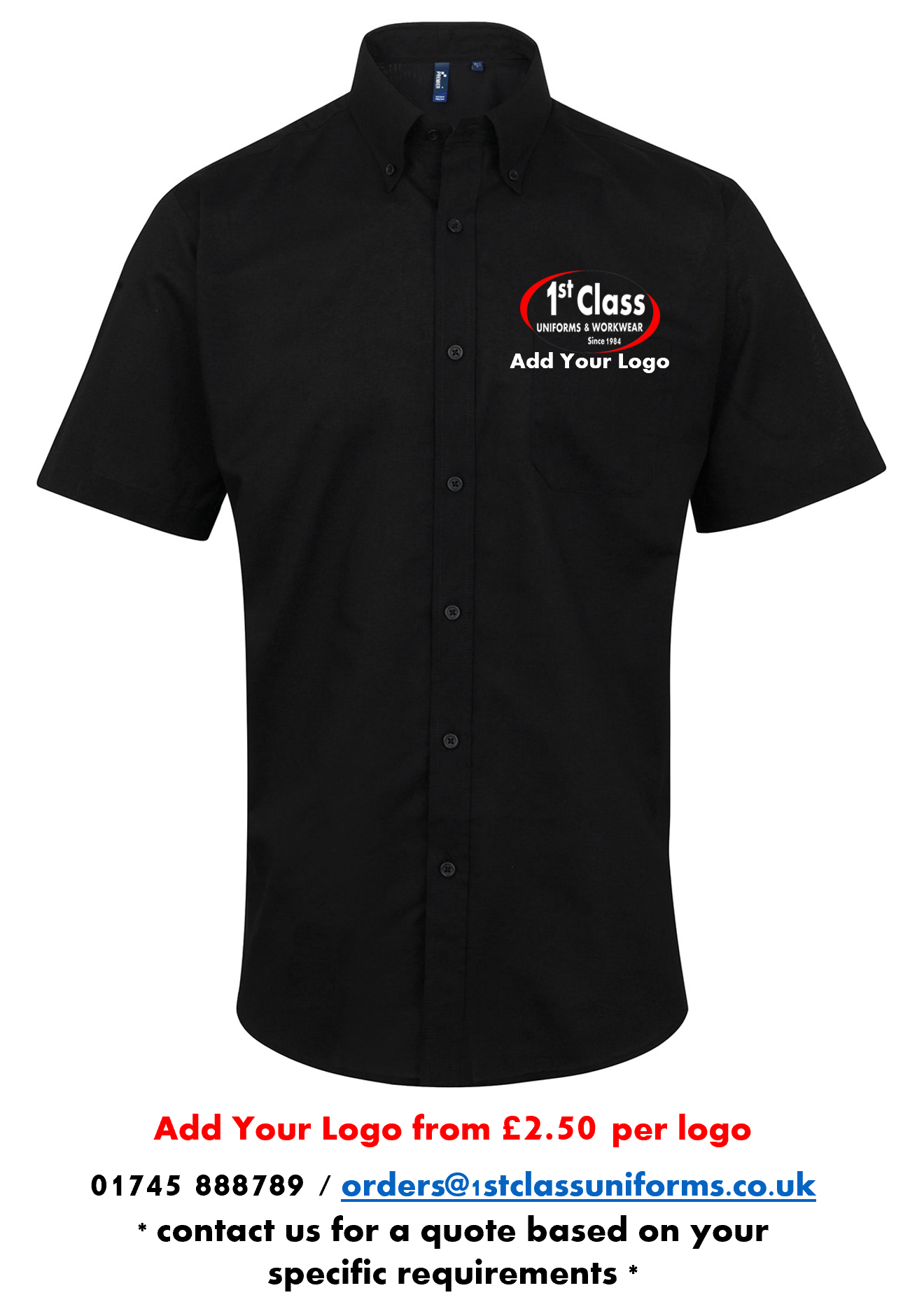 Premier PR236 Signature Oxford Short Sleeve Shirt