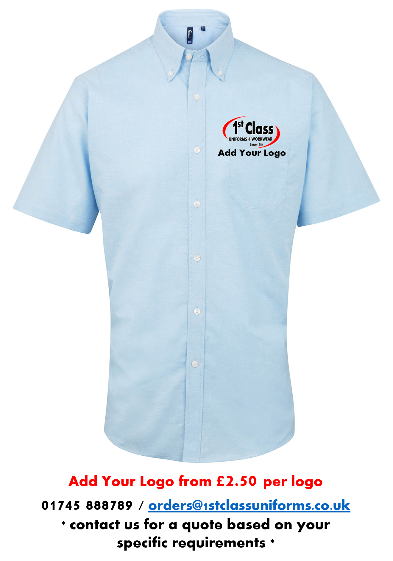 Premier PR236 Signature Oxford Short Sleeve Shirt