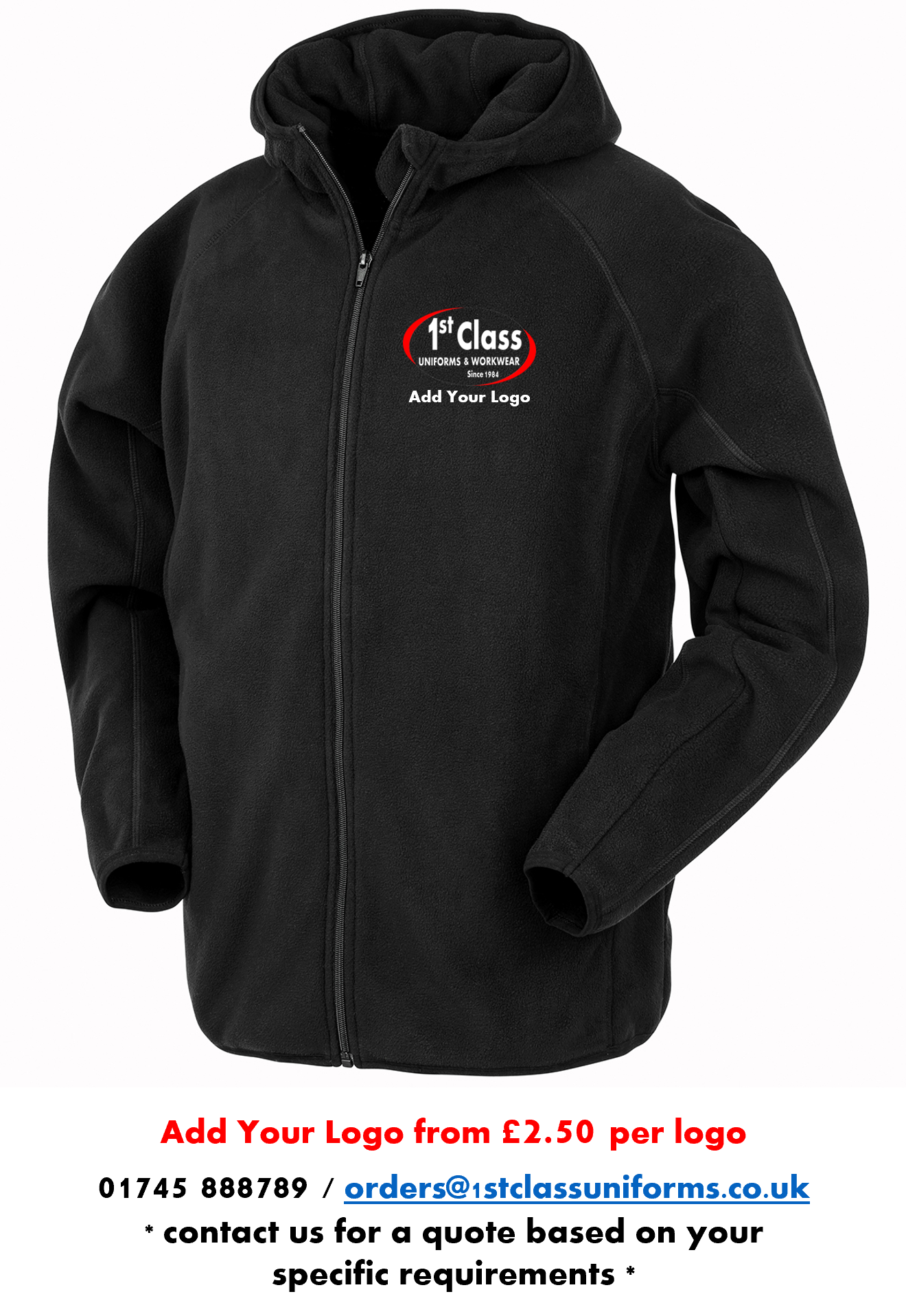 Result R906X Full Zip Hooded Fleece (100% Recycled Material)