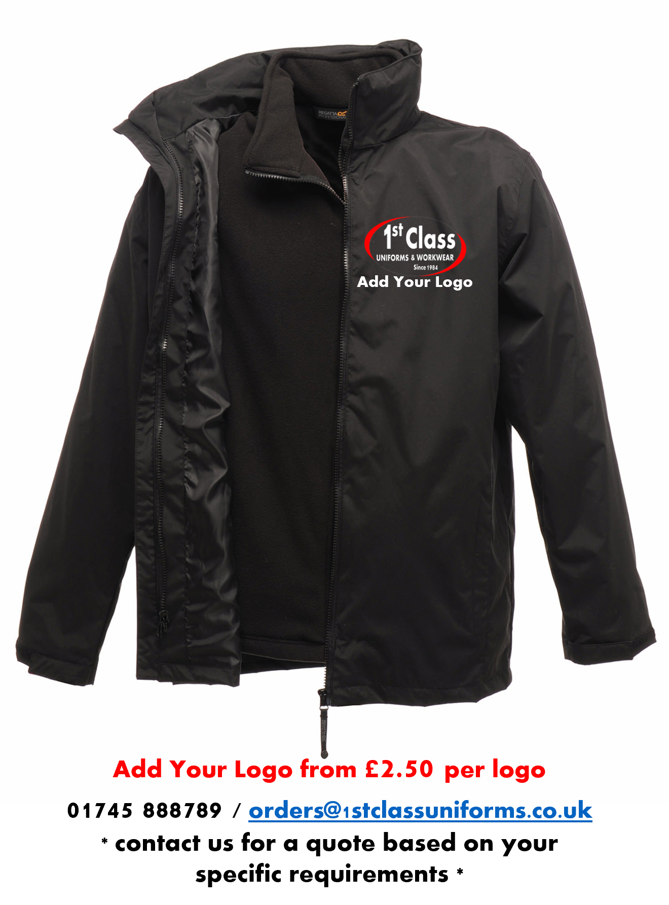 Regatta RG059 Classic 3-in-1 Waterproof Jacket & Fleece