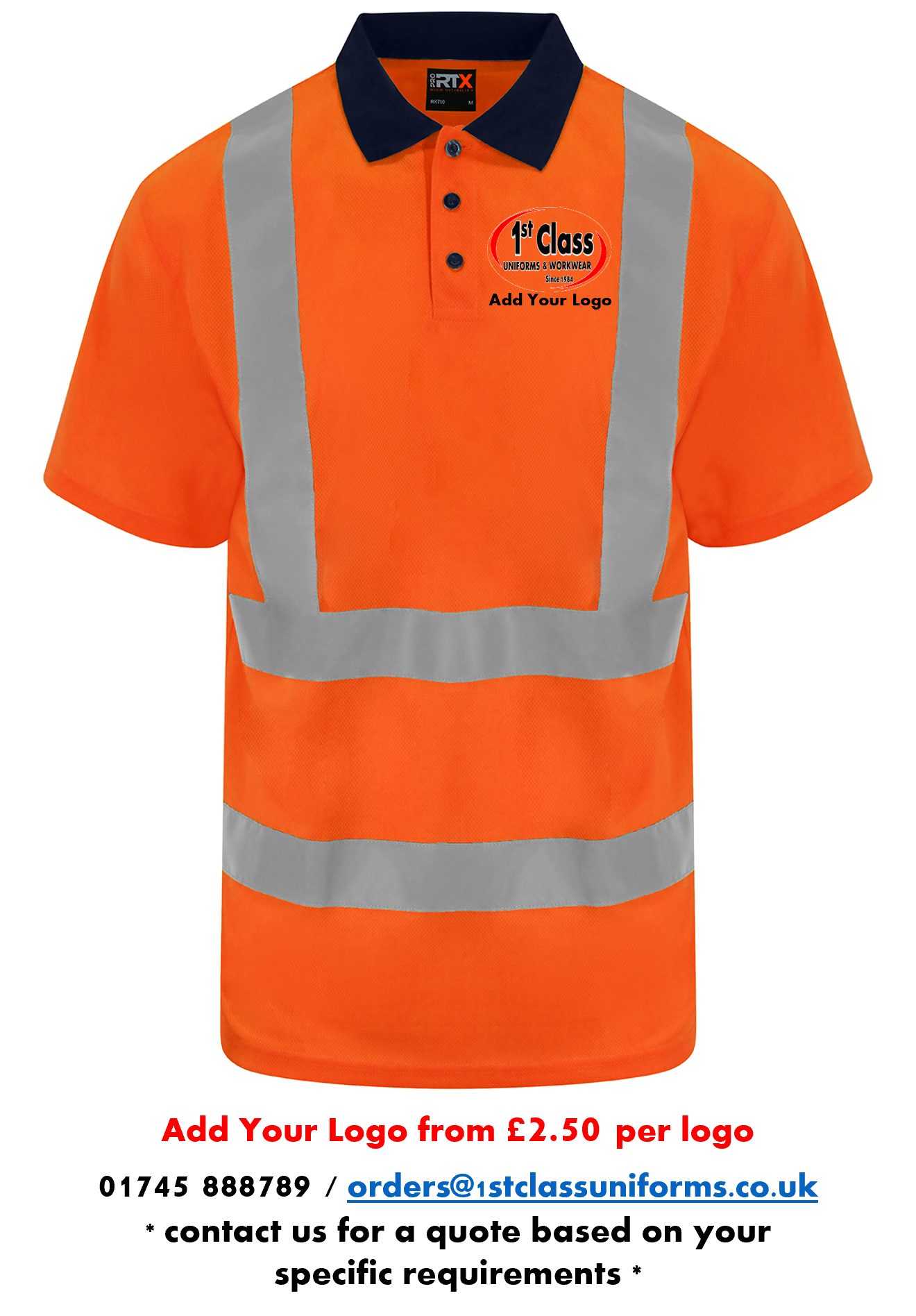 Pro RTX RX710 Hi-Vis Short Sleeved Polo Shirt