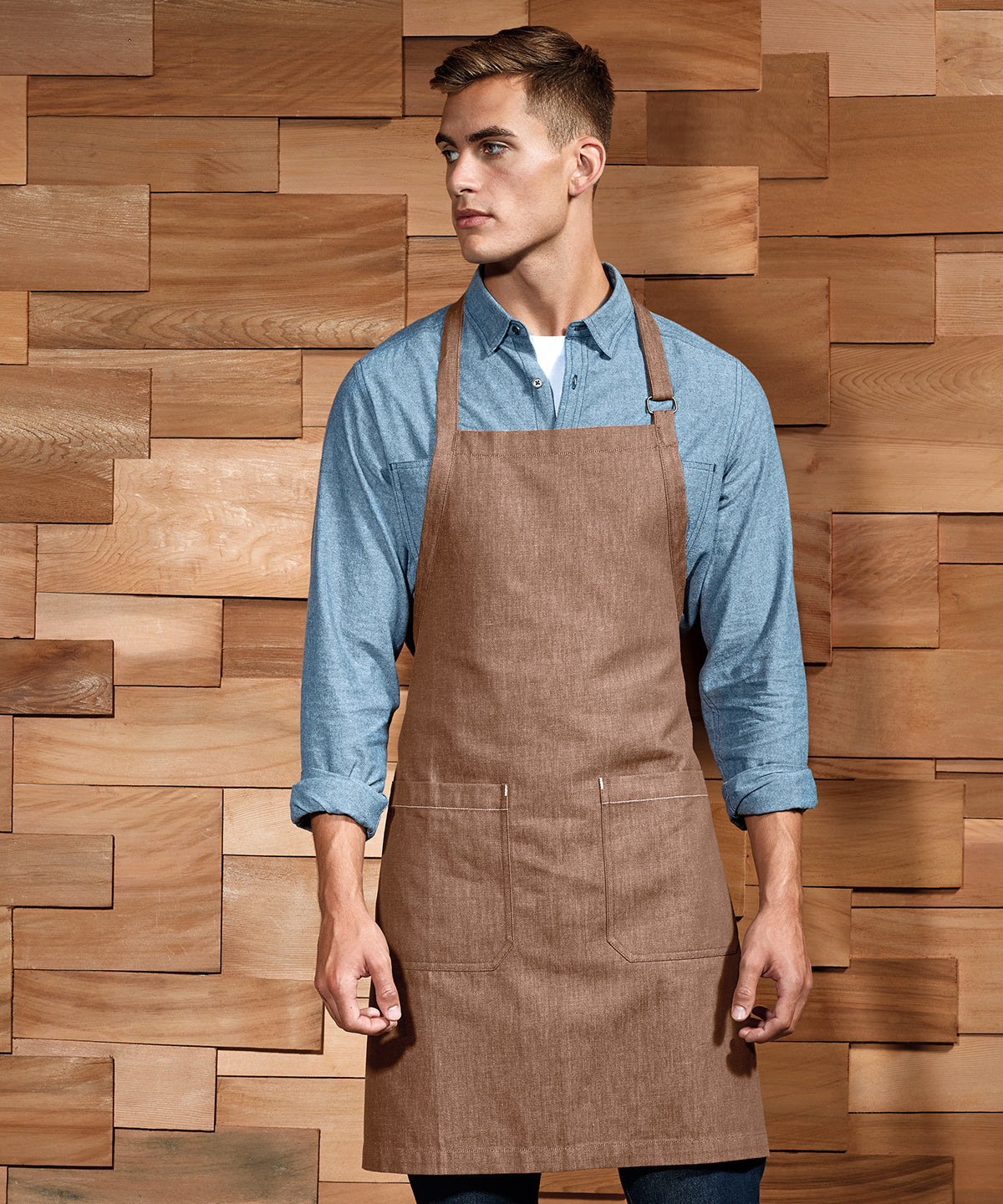 Premier PR113 100% Organic Cotton Denim Apron with Pockets