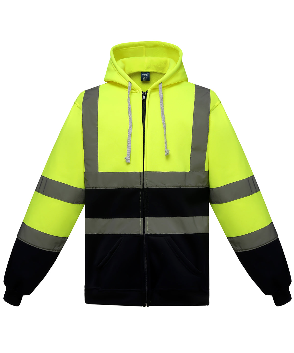YOKO HVK07 Hi-Vis Full Zip Hoodie