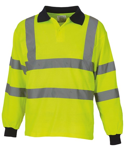 YOKO HVJ310 Hi-Vis Long Sleeved Polo Shirt