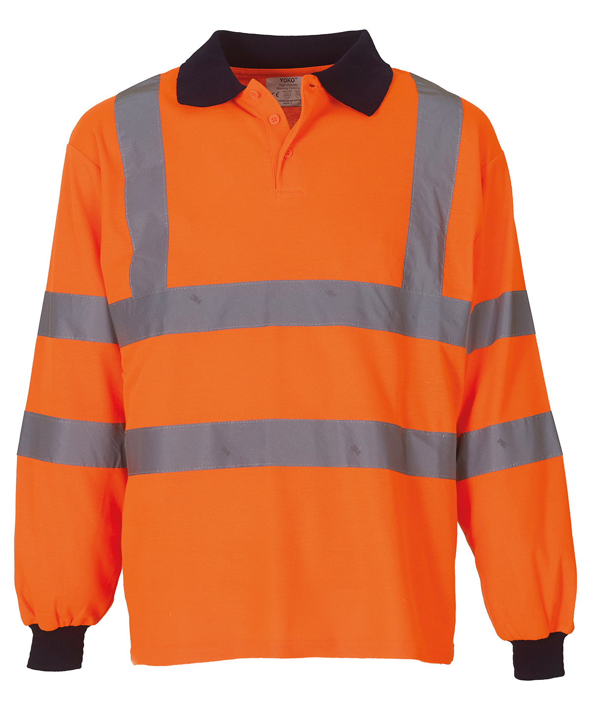 YOKO HVJ310 Hi-Vis Long Sleeved Polo Shirt