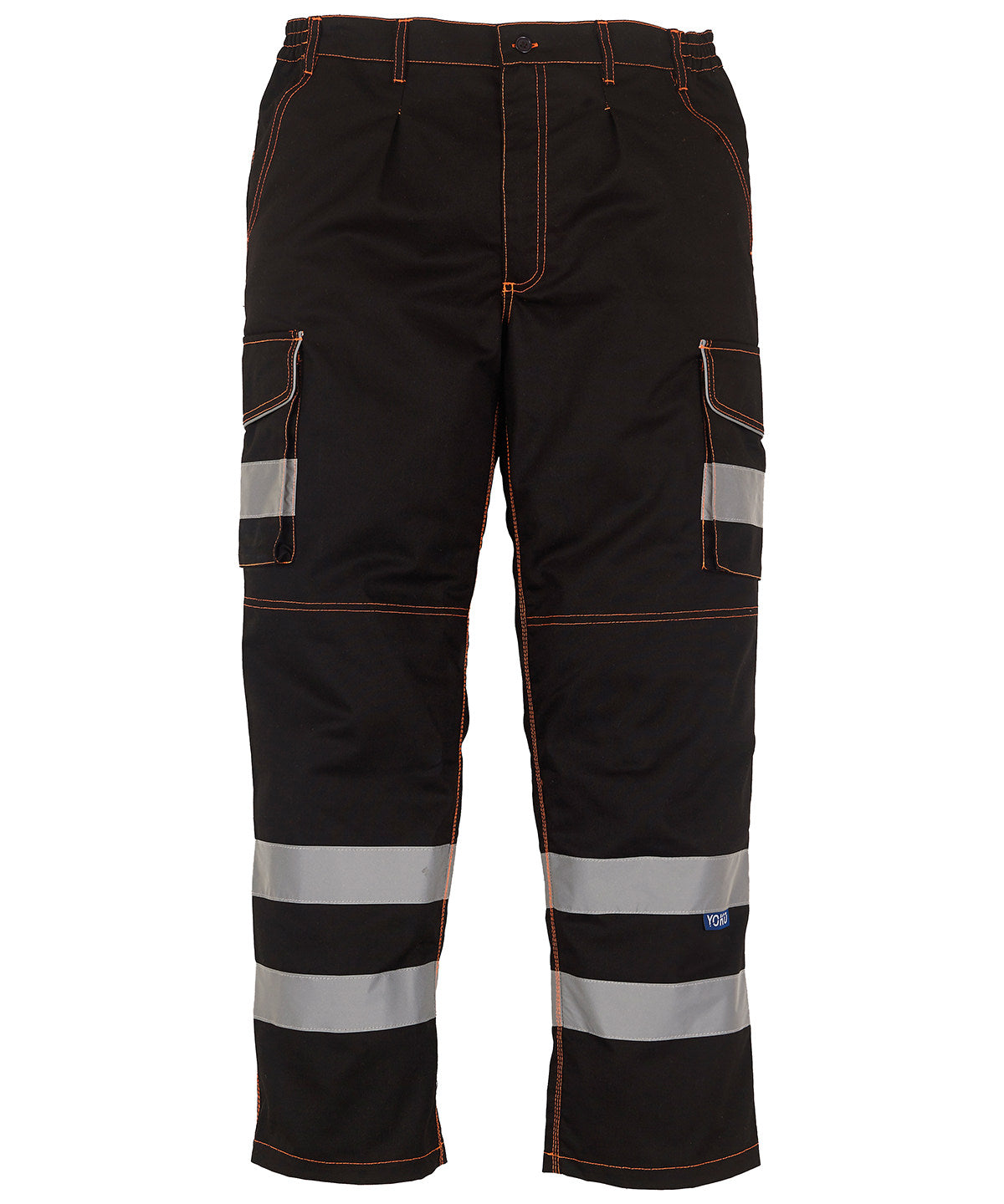 YOKO HV018T/3M Hi-Vis Cargo Trousers with Kneepad Pockets