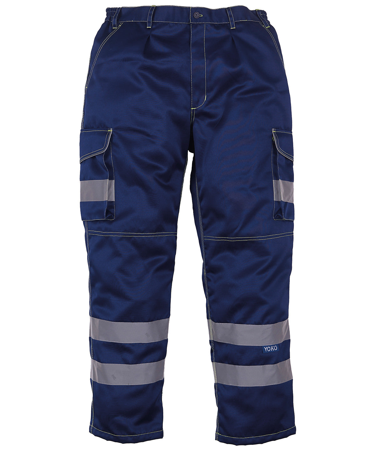 YOKO HV018T/3M Hi-Vis Cargo Trousers with Kneepad Pockets