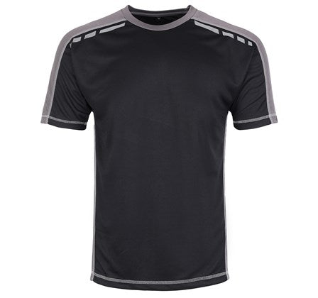 Front view of TuffStuff 151 Elite black work t-shirt showing the classic crew neck and premium fit.