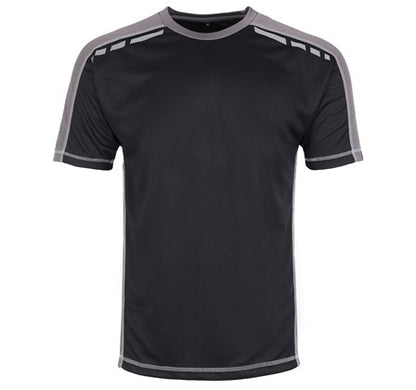 Front view of TuffStuff 151 Elite black work t-shirt showing the classic crew neck and premium fit.