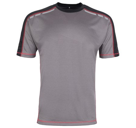 Front view of TuffStuff 151 Elite grey work t-shirt showing the classic crew neck and premium fit.