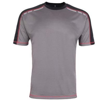 Front view of TuffStuff 151 Elite grey work t-shirt showing the classic crew neck and premium fit.
