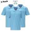 Pack of 3 - Polo Shirts - Sky Blue - (Non-Embroidered)