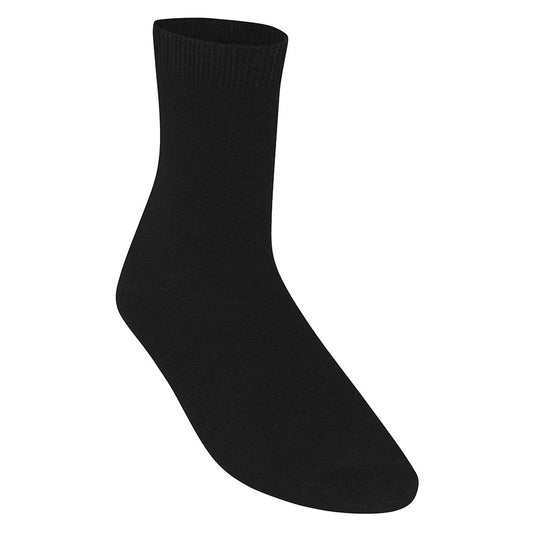 Ankle Socks - Smooth Knit - Black - 5 Pack