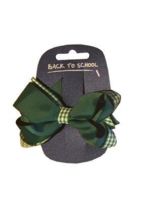 Gingham Style Bow - Hair Accessory