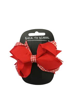 Gingham Style Bow - Hair Accessory