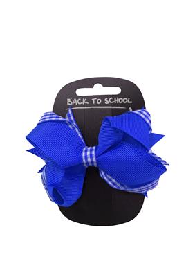 Gingham Style Bow - Hair Accessory