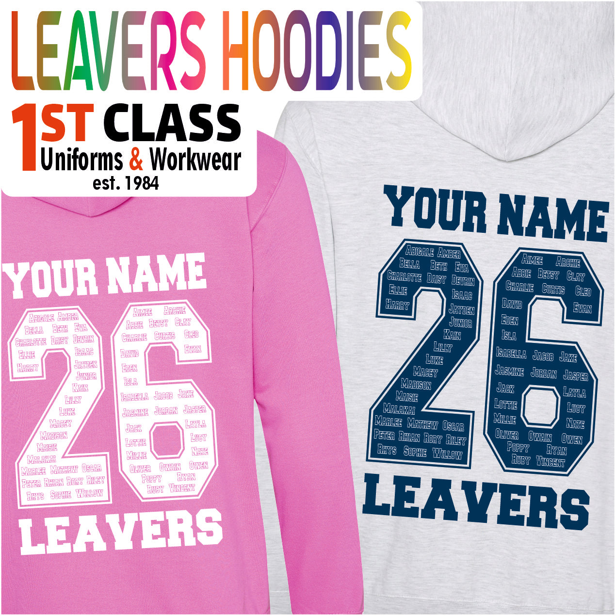 Leavers Hoodie 26 - Adult Sizes