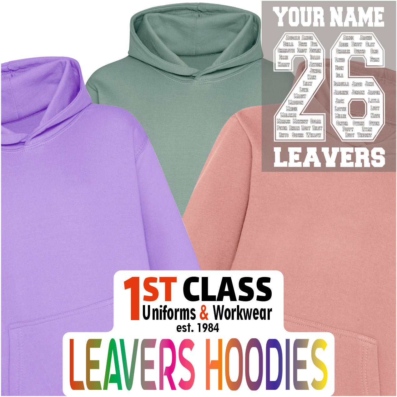 Leavers Hoodie 26 - Adult Sizes